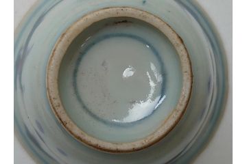  	江戸期　古伊万里　染付　馬文　猪口5点セット(共箱付き、酒器、和食器)(R-063056)