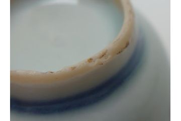  	江戸期　古伊万里　染付　馬文　猪口5点セット(共箱付き、酒器、和食器)(R-063056)
