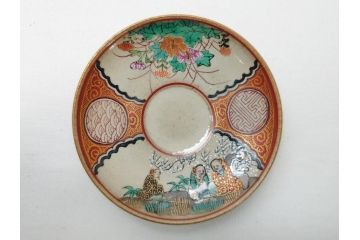 幕末〜明治　松雲堂造　九谷焼　九谷庄三　庄三錦手　彩色金襴手　猪口・碗・徳利セット(共箱付き、酒器、和食器)(R-063057)