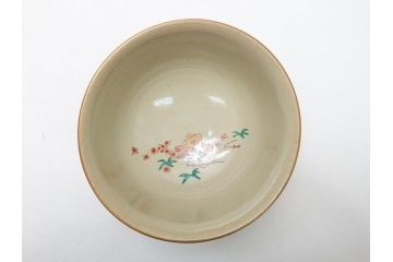 幕末〜明治　松雲堂造　九谷焼　九谷庄三　庄三錦手　彩色金襴手　猪口・碗・徳利セット(共箱付き、酒器、和食器)(R-063057)