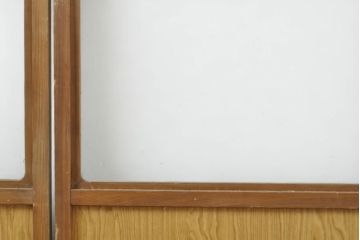 アンティーク建具　昔懐かしい佇まいが魅力の障子戸4枚セット(引き戸、ガラス帯戸、建具)(R-063063)