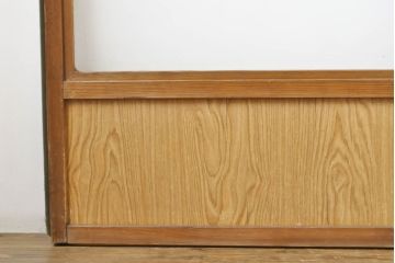 アンティーク建具　昔懐かしい佇まいが魅力の障子戸4枚セット(引き戸、ガラス帯戸、建具)(R-063063)