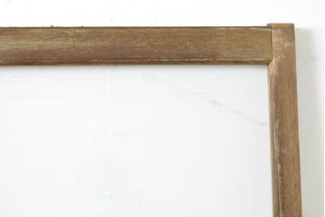 アンティーク建具　シンプルなデザインでお部屋に取り入れやすいガラス戸2枚セット(引き戸、建具)(R-063065)