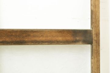 アンティーク建具　シンプルなデザインでお部屋に取り入れやすいガラス戸2枚セット(引き戸、建具)(R-063065)