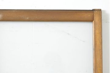 アンティーク建具　シンプルなデザインでお部屋に取り入れやすいガラス戸2枚セット(引き戸、建具)(R-063065)
