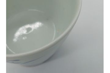 江戸期　古伊万里　染付　草花文　蕎麦猪口(並び水仙文、そば猪口、湯呑、和食器)(R-063068)