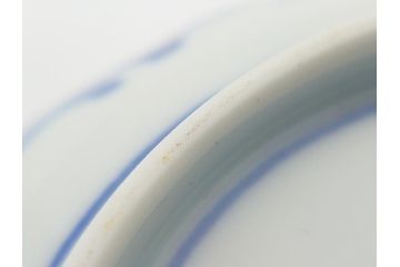 幕末期　伊万里　染付　寿富文　3.8寸皿　約11.4cm　小皿5枚セット(三寸八分、和皿、和食器)(R-063073)