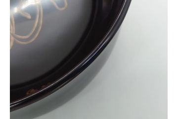 良寛和尚書　心月輪　漆器　杯洗(共箱付き、盃洗、在銘?)(R-063077)