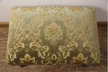 中古　美品　カリモク家具(karimoku)　domani(ドマーニ)　Louis(ルイ)XVシリーズ　ルイ15世　気品ある佇まいが高級感を醸し出すオットマン(スツール)(R-063081)