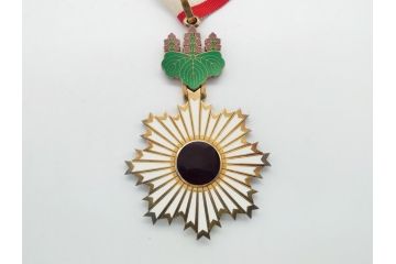 古い勲章　勲三等旭日中綬章　正章　略綬(ケース付き)(R-063091)