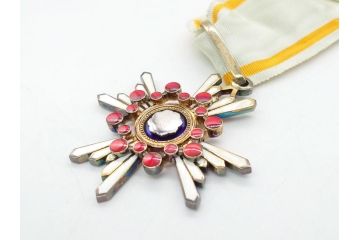 古い勲章　勲三等瑞宝章　正章　略綬(ケース付き)(R-063093)