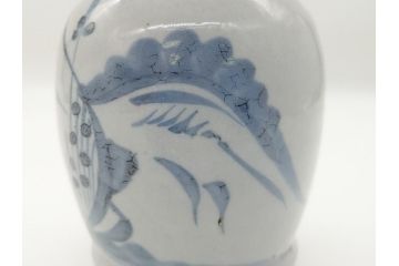 江戸期　古伊万里　染付　二耳花瓶(花入、花器)(R-063094)