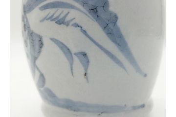江戸期　古伊万里　染付　二耳花瓶(花入、花器)(R-063094)