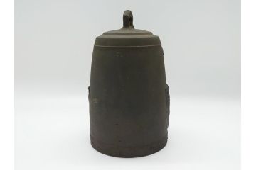 古銅　蝉紋　懐かしさと風情を感じる鐘(銅鐸、風鐸、宝鐸、釣鐘)(R-063095)