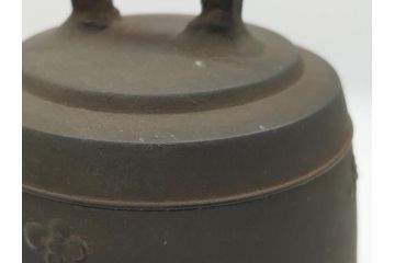 古銅　蝉紋　懐かしさと風情を感じる鐘(銅鐸、風鐸、宝鐸、釣鐘)(R-063095)
