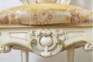 中古　イタリアブランド家具　SILIK(シリック)　細部まで凝った造りが美しいチェア2脚セット(椅子、イス、サロンチェア)(R-063101)