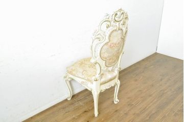 中古　イタリアブランド家具　SILIK(シリック)　細部まで凝った造りが美しいチェア2脚セット(椅子、イス、サロンチェア)(R-063102)