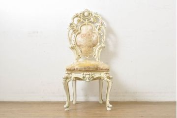 中古　イタリアブランド家具　SILIK(シリック)　細部まで凝った造りが美しいチェア(椅子、イス、サロンチェア)(R-063103)