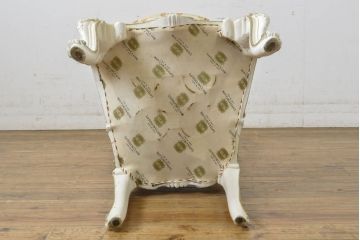 中古　イタリアブランド家具　SILIK(シリック)　細部まで凝った造りが美しいチェア(椅子、イス、サロンチェア)(R-063103)