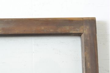 アンティーク建具 どんなお部屋にも合わせやすいシンプルなガラス戸2枚セット(引き戸、建具)(R-063106)
