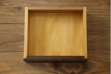 中古　松本民芸家具　収納力たっぷり!シックな佇まいのライティングビューロー(簿記机、在宅ワーク、在宅用ワークデスク、チェスト)(R-063115)