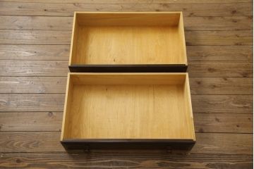 中古　松本民芸家具　収納力たっぷり!シックな佇まいのライティングビューロー(簿記机、在宅ワーク、在宅用ワークデスク、チェスト)(R-063115)