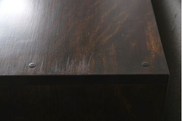 中古　松本民芸家具　収納力たっぷり!シックな佇まいのライティングビューロー(簿記机、在宅ワーク、在宅用ワークデスク、チェスト)(R-063115)