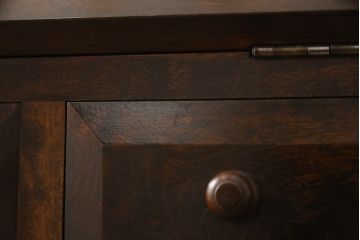 中古　松本民芸家具　収納力たっぷり!シックな佇まいのライティングビューロー(簿記机、在宅ワーク、在宅用ワークデスク、チェスト)(R-063115)