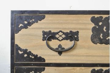 和製アンティーク　極上美品　特大金具の総桐佐渡小木箪笥(佐渡箪笥、和タンス、時代箪笥、衣装箪笥、桐たんす、収納箪笥)(R-063118)