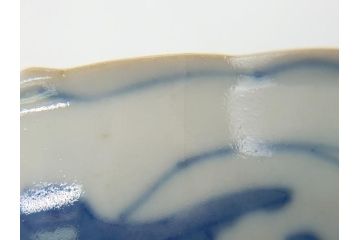 江戸期　上手物　古伊万里　染付　松竹梅文　角福　3.6寸　約11cm 稜花型　小皿4枚セット(三寸六分、馬、人物、窓絵、小鉢、深皿、和皿、和食器)(R-063126)
