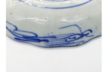 明治〜大正期　伊万里　印判　蛸唐草　松竹梅文　4.6寸　約14cm　輪花型　小皿5枚セット(四寸六分、和皿、和食器)(R-063127)