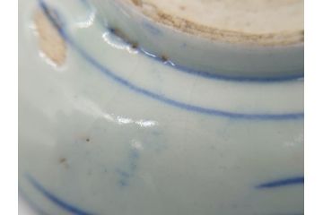 明治〜大正期　伊万里　印判　蛸唐草　松竹梅文　4.6寸　約14cm　輪花型　小皿5枚セット(四寸六分、和皿、和食器)(R-063127)