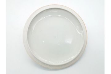 幕末　伊万里　染付　線描　草花文　丸　直径5.2寸　約16cm　三段重(重箱、陶器、和食器、五寸二分)(R-063128)