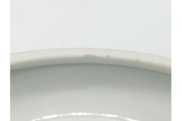 幕末　伊万里　染付　線描　草花文　丸　直径5.2寸　約16cm　三段重(重箱、陶器、和食器、五寸二分)(R-063128)
