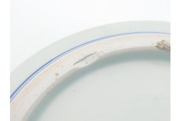 幕末　伊万里　染付　線描　草花文　丸　直径5.2寸　約16cm　三段重(重箱、陶器、和食器、五寸二分)(R-063128)