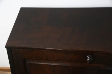 中古　美品　北海道民芸家具　美しい木目とシックな佇まいが魅力の片袖ライティングビューロー(ワークデスク、在宅ワーク、在宅用)(定価約29万円)(R-063136)
