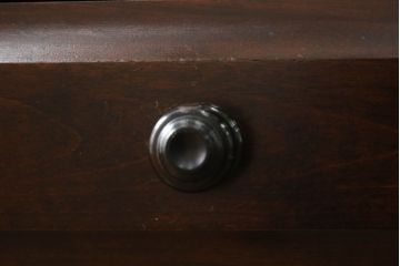 中古　美品　北海道民芸家具　美しい木目とシックな佇まいが魅力の片袖ライティングビューロー(ワークデスク、在宅ワーク、在宅用)(定価約29万円)(R-063136)