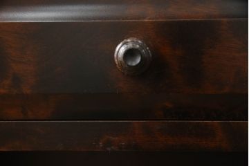 中古　美品　北海道民芸家具　美しい木目とシックな佇まいが魅力の片袖ライティングビューロー(ワークデスク、在宅ワーク、在宅用)(定価約29万円)(R-063136)