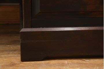 中古　美品　北海道民芸家具　美しい木目とシックな佇まいが魅力の片袖ライティングビューロー(ワークデスク、在宅ワーク、在宅用)(定価約29万円)(R-063136)