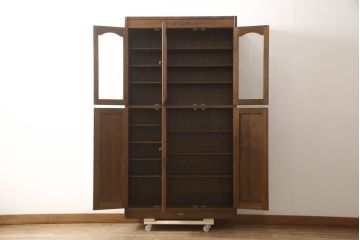 中古　カントリーハウス　10thアニバーサリー1985　収納力抜群!クラシカルな佇まいが魅力のキャビネット(戸棚、収納棚、食器棚)(R-063142)