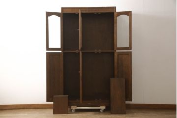 中古　カントリーハウス　10thアニバーサリー1985　収納力抜群!クラシカルな佇まいが魅力のキャビネット(戸棚、収納棚、食器棚)(R-063142)