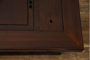 和製ビンテージ　美品　花梨(カリン)材　趣を感じる佇まいが魅力的な関西火鉢(木製火鉢、長火鉢、囲炉裏、ローテーブル、座卓、ヴィンテージ)(R-063143)