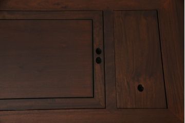 和製ビンテージ　美品　花梨(カリン)材　趣を感じる佇まいが魅力的な関西火鉢(木製火鉢、長火鉢、囲炉裏、ローテーブル、座卓、ヴィンテージ)(R-063143)