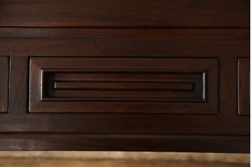 和製ビンテージ　美品　花梨(カリン)材　趣を感じる佇まいが魅力的な関西火鉢(木製火鉢、長火鉢、囲炉裏、ローテーブル、座卓、ヴィンテージ)(R-063143)