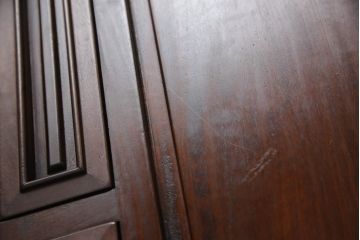 和製ビンテージ　美品　花梨(カリン)材　趣を感じる佇まいが魅力的な関西火鉢(木製火鉢、長火鉢、囲炉裏、ローテーブル、座卓、ヴィンテージ)(R-063143)