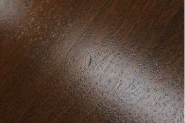 中古　美品　北海道旭川家具　山室家具製作所　ナラ材　天板極厚　木の温もりを感じるダイニングテーブル(食卓、4人掛け、6人掛け)(R-063148)