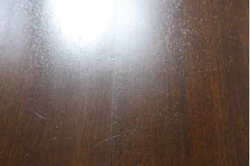 中古　美品　北海道旭川家具　山室家具製作所　ナラ材　天板極厚　木の温もりを感じるダイニングテーブル(食卓、4人掛け、6人掛け)(R-063148)