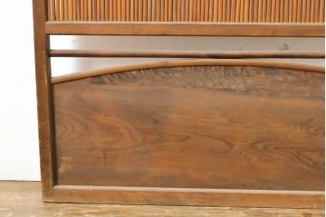 アンティーク建具　涼しげな和の空間づくりにおすすめ御簾戸2枚セット(簾戸、簀戸、葭戸、夏障子、夏戸、引き戸、建具)(R-063150)