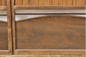 アンティーク建具　涼しげな和の空間づくりにおすすめ御簾戸2枚セット(簾戸、簀戸、葭戸、夏障子、夏戸、引き戸、建具)(R-063150)