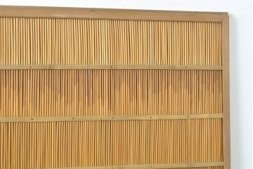 アンティーク建具　涼しげな和の空間づくりにおすすめ御簾戸2枚セット(簾戸、簀戸、葭戸、夏障子、夏戸、引き戸、建具)(R-063152)